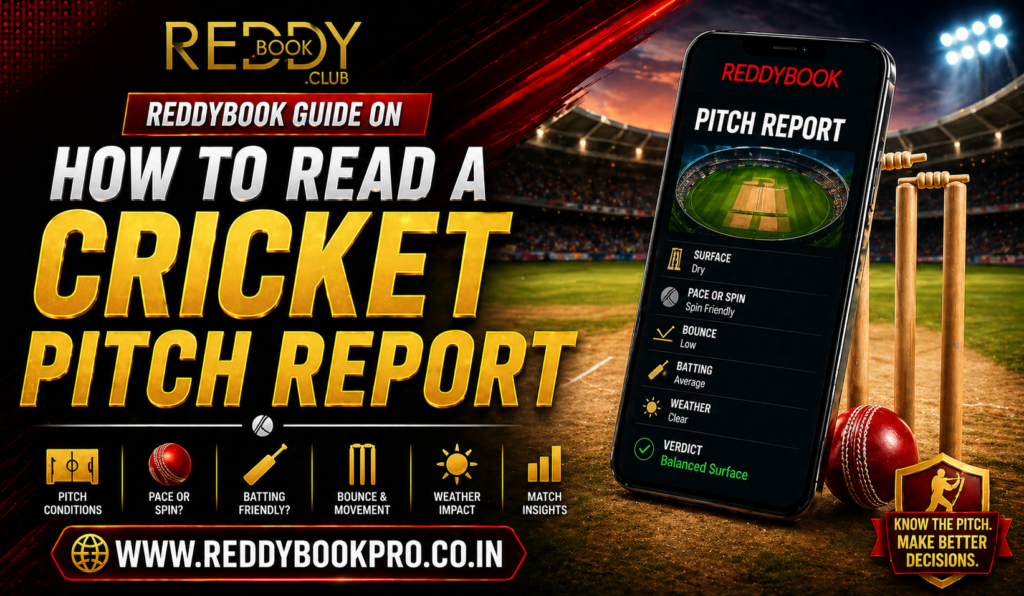Reddybook Guide on How to Read a Cricket Pitch Report