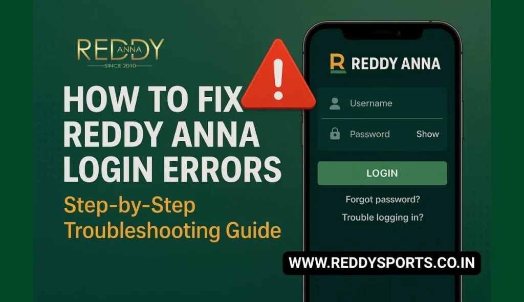 How to Fix Reddy Anna Login Errors