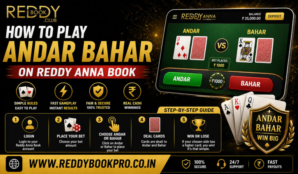 How to Play Andar Bahar on Reddy Anna Book