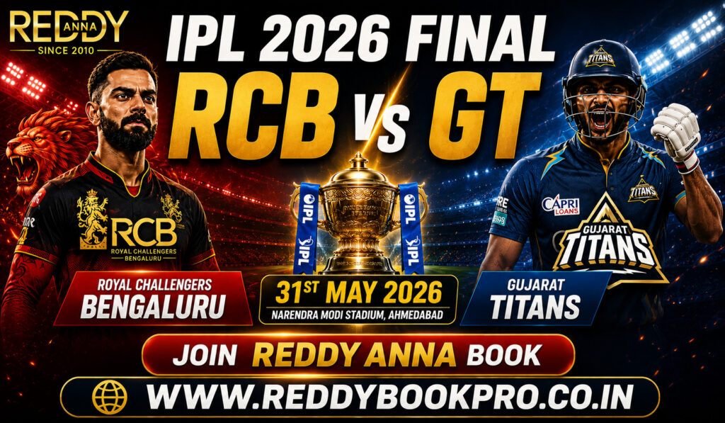 Reddy Anna IPL 2026 Final Prediction RCB vs GT