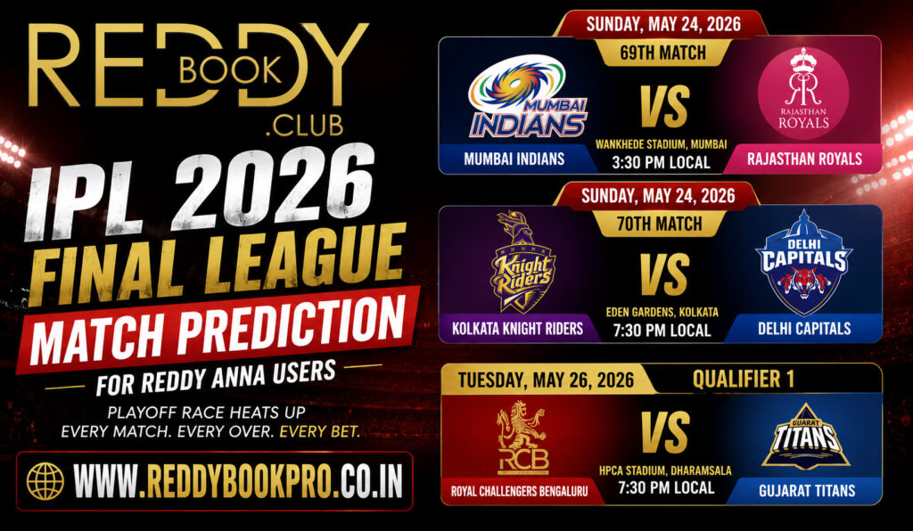 Reddy Anna IPL 2026 Prediction on MI vs RR and KKR vs DC Playoff Race
